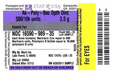 Label Image (Ak Poly Bac Ophth Oint Label 989)